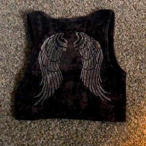 Angel wing back tank top